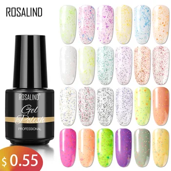 

ROSALIND Gel Nail Polish Cheese Series Snowflake Series Candy Series 7ML Nail Art Design Manicure Semi Permanent Hybrid Varnish