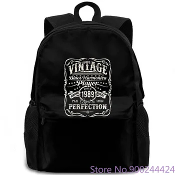 

Vintage Blues Harmonica Player Made In 1989 Mens 100% Print Cool Funny Men High Quality backpack
