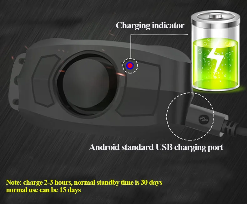 110дб USB перезаряжаемая беспроводная Противоугонная вибрационная сигнализация для мотоцикла велосипеда с дистанционным управлением