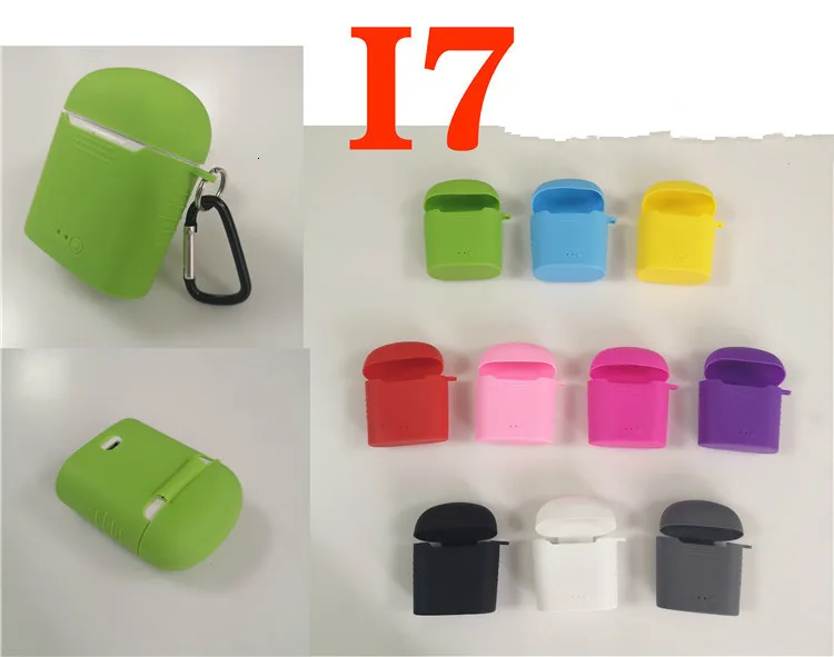 DHL чехол для Airpods силиконовый светящийся защитный чехол для Airpods I7 9s I7s Bluetooth наушники гарнитура аксессуары с пряжкой