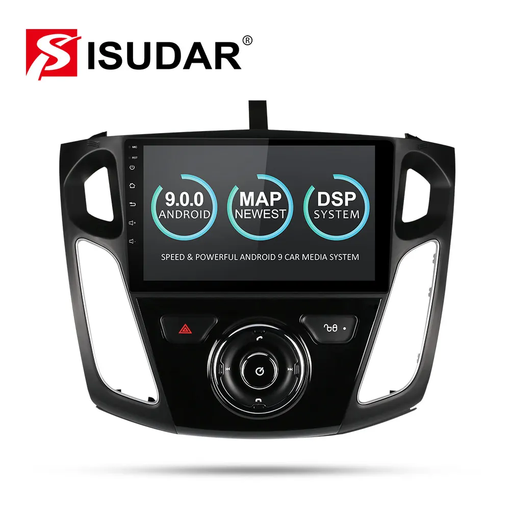 Isudar Автомобильный мультимедийный плеер 1 Din Android 9 DVD Automotivo для FORD/Focus 3 2012 2017 Wifi