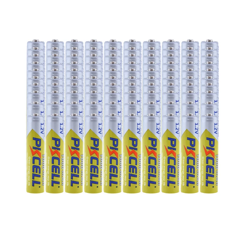 

100PC PKCELL 1.2V NIMH AAA Rechargeable Battery AAA 1000mA Ni-MH Battery 3A Batteries for Camera Flashlights Toys