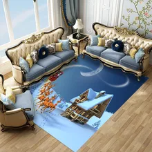 Противоскользящий коврик для ванной комнаты мультфильм Лось рождественский дом снег пол ковер праздничные декоративные напольные коврики полиэстер Коврик для прихожей