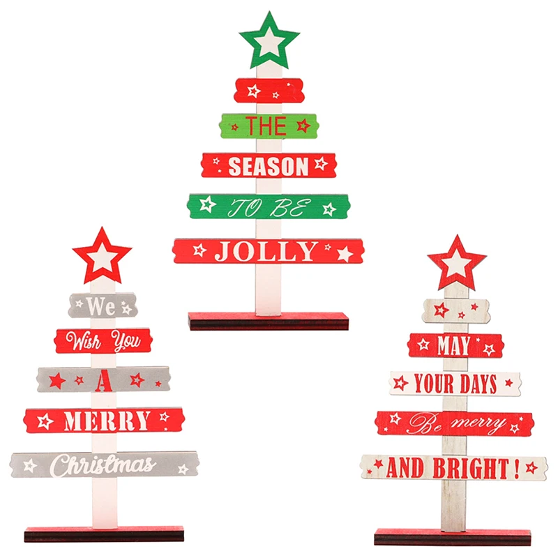 Новогодняя Мини Рождественская деревянная елка Обои для рабочего стола Merry Christmas Noel Natale Natal Kerst домашний декор вечерние Декор