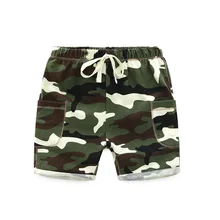 Для маленьких мальчиков шорты новые летние Стиль камуфляжная Детская куртка в Корейском стиле-Стиль Повседневное брюки детские шорты