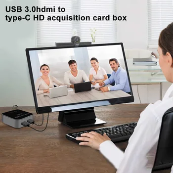 

Live Broadcast Adapter 1080P Aluminum Alloy Webcasting Universal External Card HDMI To Type C USB3.1 Video Conferencing