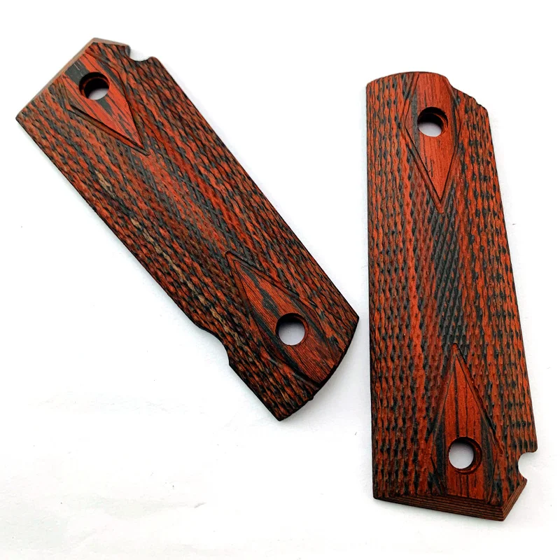 

1 Pair CNC Custom Mahogany Wooden 1911 Models Accessories Hand Handle Grip Patches Textured Anti-slip DIY Scales Slabs Blanks