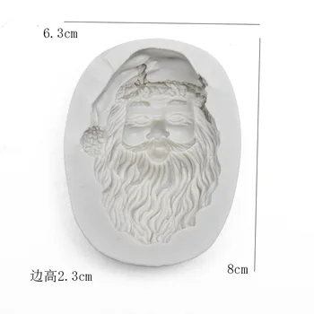 

DIY Baking Tool Santa Claus Silicone Mould Fondant Birthday Cake Decoration Silicone Mould