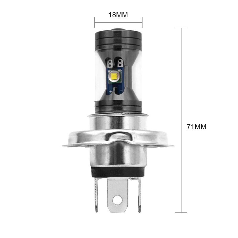 H4 H6 P15D BA20D Мини светодиодный мотоциклетный головной светильник 3 SMD 1200LM дальний/ближний свет 6000K белый высокий светильник DRL противотуманный светильник для грузовика ATV UTV