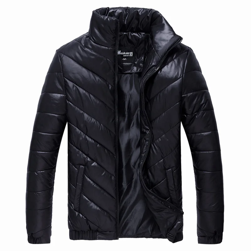 Новинка, зимние куртки для мужчин размера плюс, парки, пальто, хлопковая стеганая куртка, черные теплые парки, Hombre, стоячий воротник, повседневное пальто J016 - Цвет: white