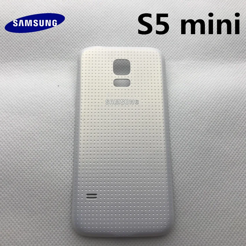 Samsung S5mini задняя Батарея Дверь Крышка батарейного отсека для samsung Galaxy s5 mini G800 G800F G800H сзади Корпус чехол заменить Батарея крышка - Цвет: white