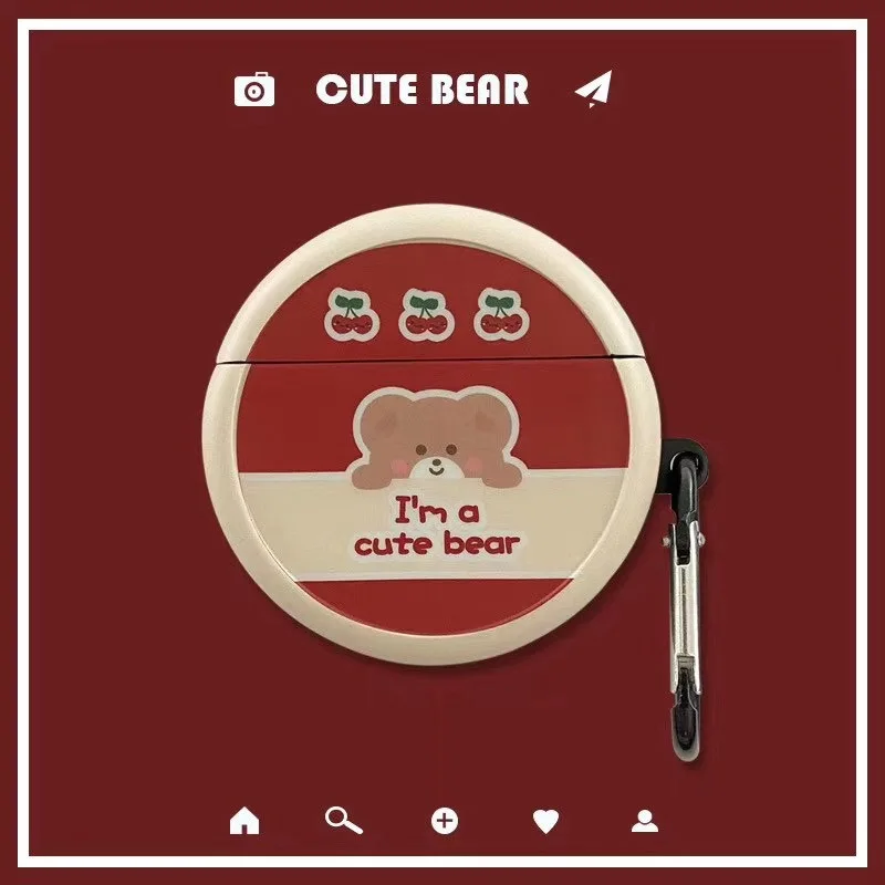 

Cute Cartoon Bear Silicone Bluetooth Earphone Case for Huawei Freebuds 3 Suitable for Huawei Freebuds 3 PRO Charging Case Cover