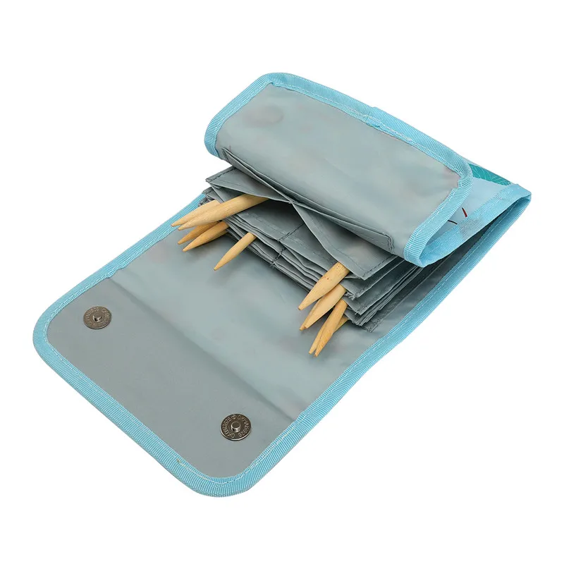Empty Knitting Needles Case Travel Storage Organizer Storage Bag for Circular Knitting Needles and Other Accessories Storage Bag (9)