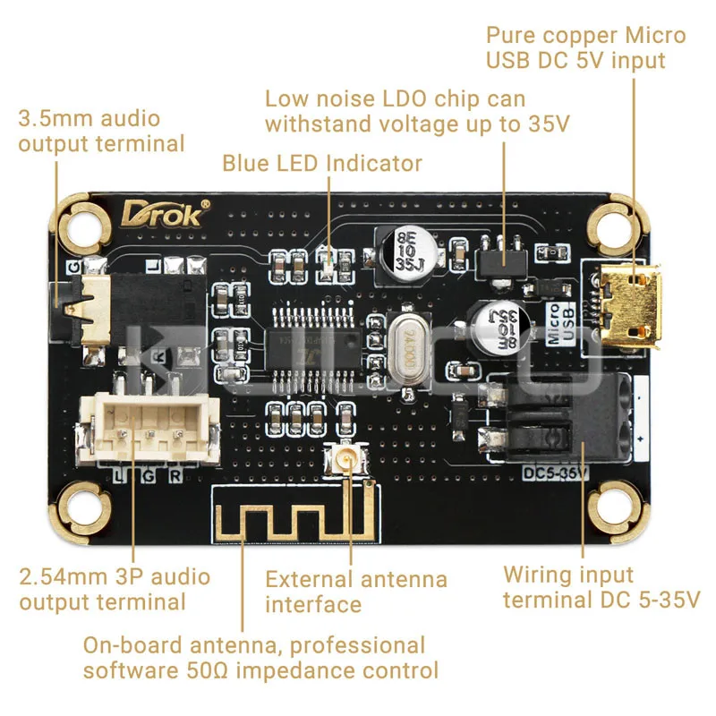 5 pçslote DC 5V ~ 35V Receber