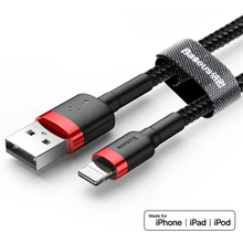 Короткий кабель usb lightning Baseus для быстрой зарядки 0,5 м 1 м 2 м 3 м для iPhone xs max xr 8 7 6s plus 11 ipad pro