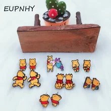 EUPNHY эмалированные серьги в виде животных ювелирные изделия 1 пара мультяшных Винни серьги для женщин гипоаллергенный медведь маленькие серьги