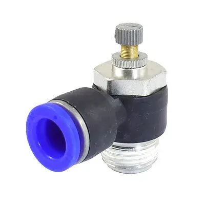 

12mm Hole Dia Tube 20mm Male Threaded Pneumatic Speed Controller Quick Connector
