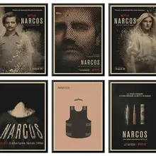 Crimen Columbia temporada Narcos serie de TV Vintage cartel para pared decorativa arte carteles para Bar decoración 42X30cm