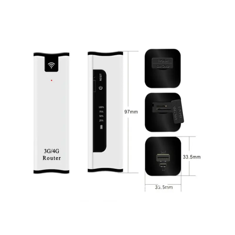 HOT-Wireless 3G Mobile Wifi Router 2200 Mah Power Bank Mobile Broadband Modem Portable Network Card