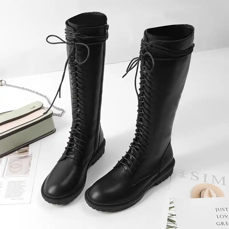 Botas Negras De Cordones Mujer Online Deals, UP TO 50% OFF |  www.bravoplaya.com