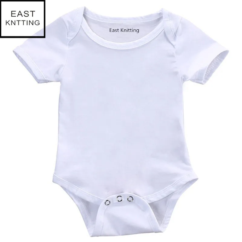 Восточный Вязаный комбинезон с короткими рукавами для новорожденных девочек и мальчиков, комбинезон, летняя одежда - Цвет: chunbai