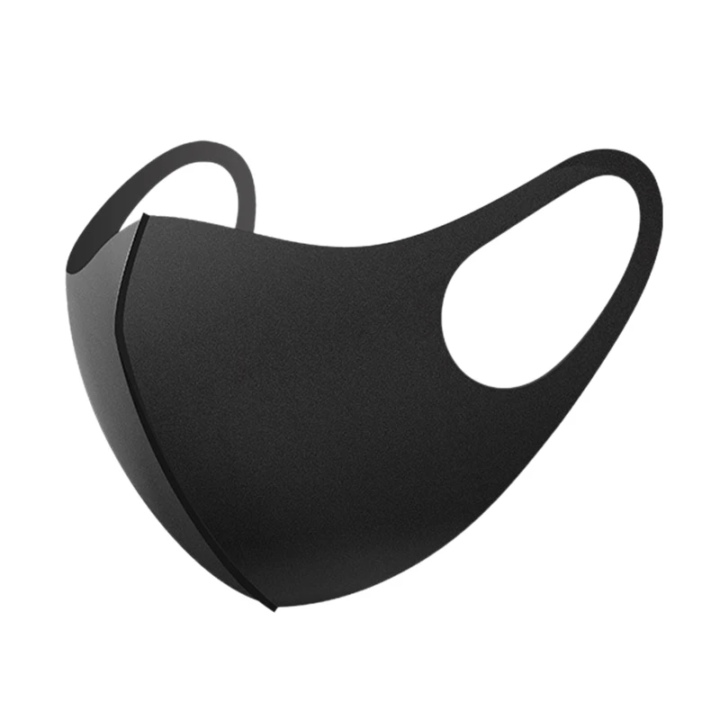 

50Pcs Black Mouth Mask Breathable Unisex Sponge Face Mask Reusable Anti Pollution Face Shield Wind Proof Mouth Cover