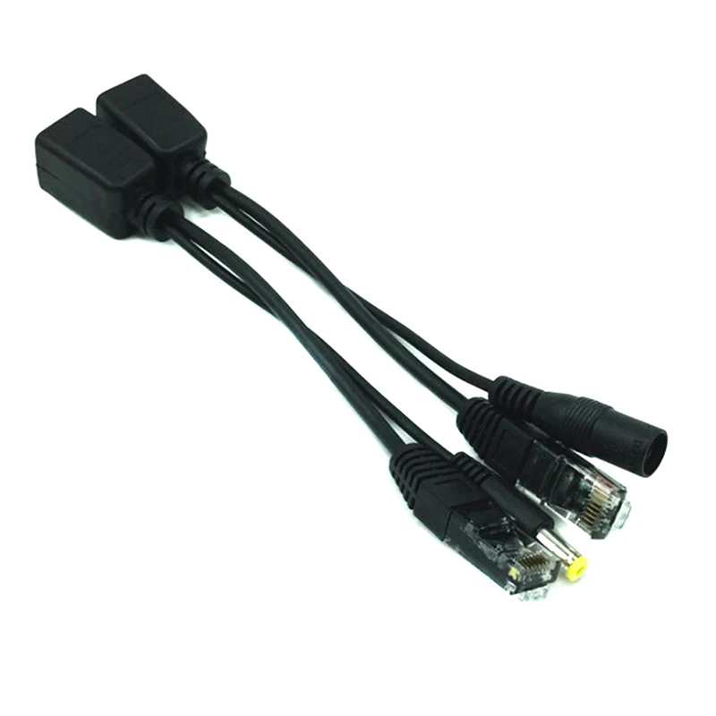 Кабель адаптер POE RJ45 инжектор+ Сплиттер Комплект экранированная лента пассивная мощность над Ethernet синтезатор сепаратор комбинер