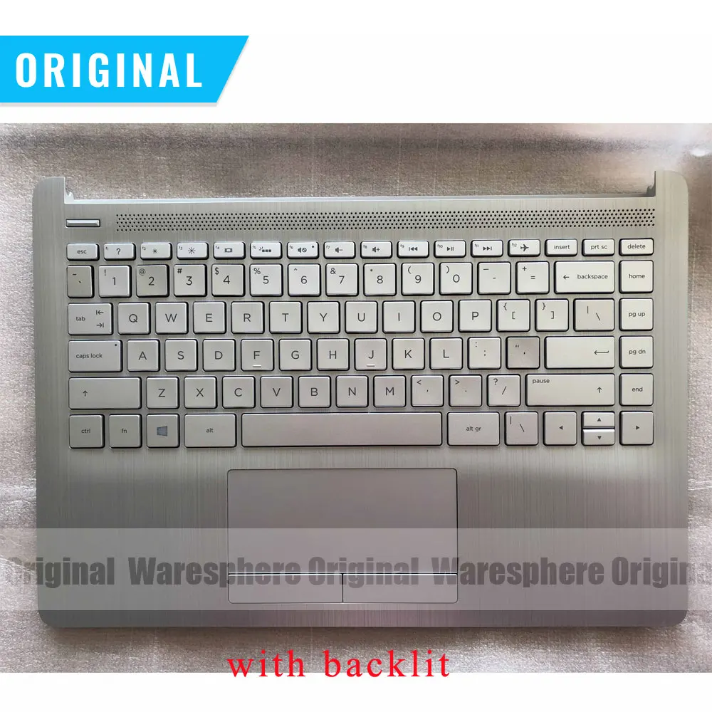 

Новый оригинальный Топ покрытие верхней чехол и Упор для рук для HP 14-CF CR с подсветкой Клавиатура Touc hp ad L48647-001 серебристого цвета