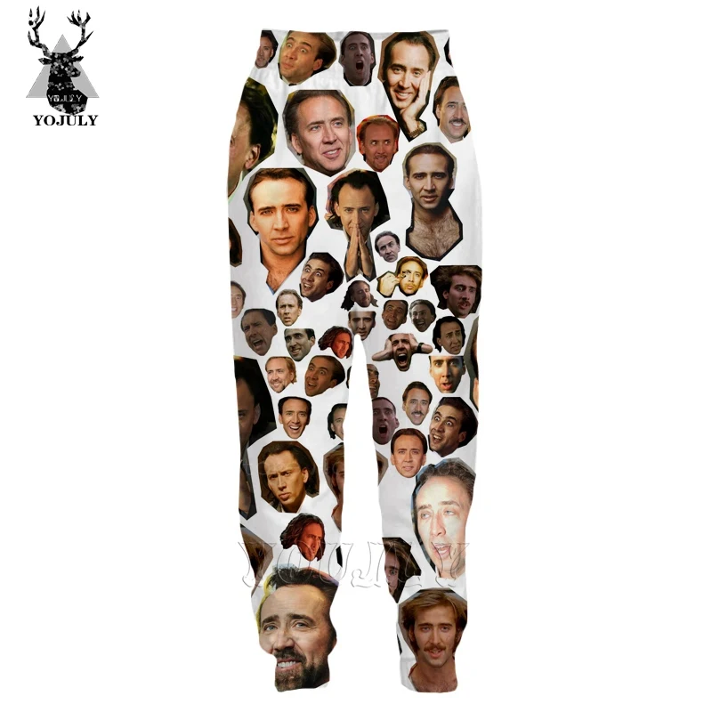 16 Nicolas Cage брюки белые многоликие брюки мужские 3d принт Мода Хип-Хоп Уличная Одежда Военный Спортивный костюм для бега спортивные штаны P01 - Цвет: 16