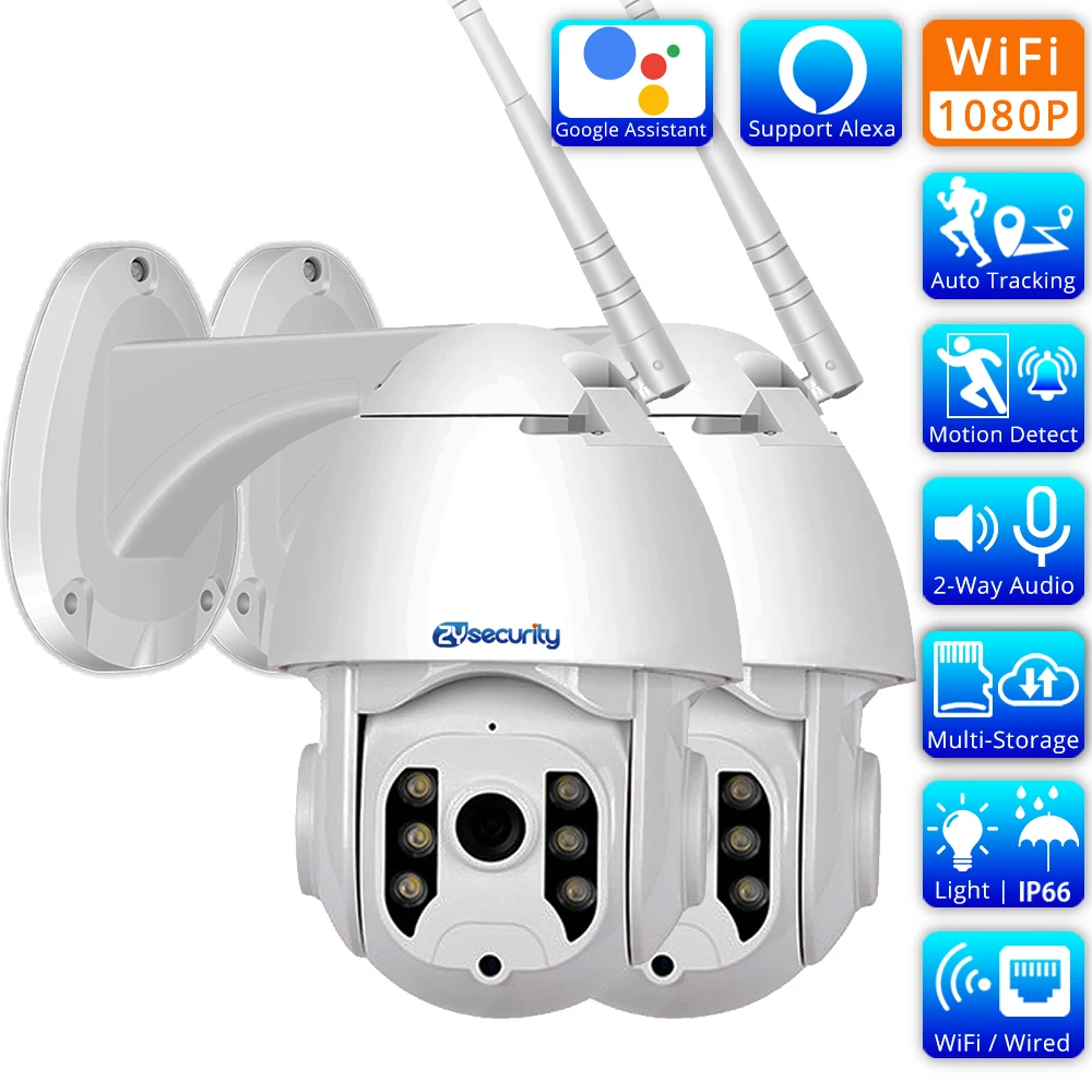 IP камера купольная 1080P Wi Fi PTZ работает с Alexa|Камеры видеонаблюдения| |