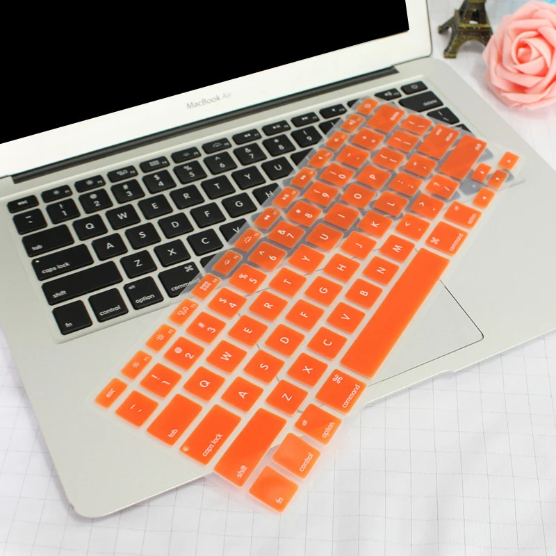 Силиконовый защитный чехол для клавиатуры США для MacBook Air Pro retina 13 15 17 дюймов, Пыленепроницаемая Клавиатура для ноутбука