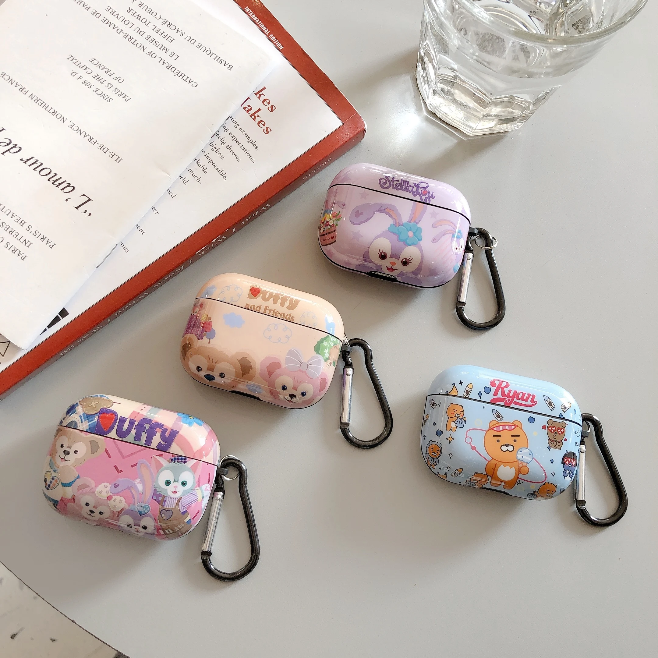 Чехол Duffy bear friend для Apple AirPods pro с милым забавным мультяшным Райаном стеллалу, защитный чехол для наушников с брелоком, аксессуары