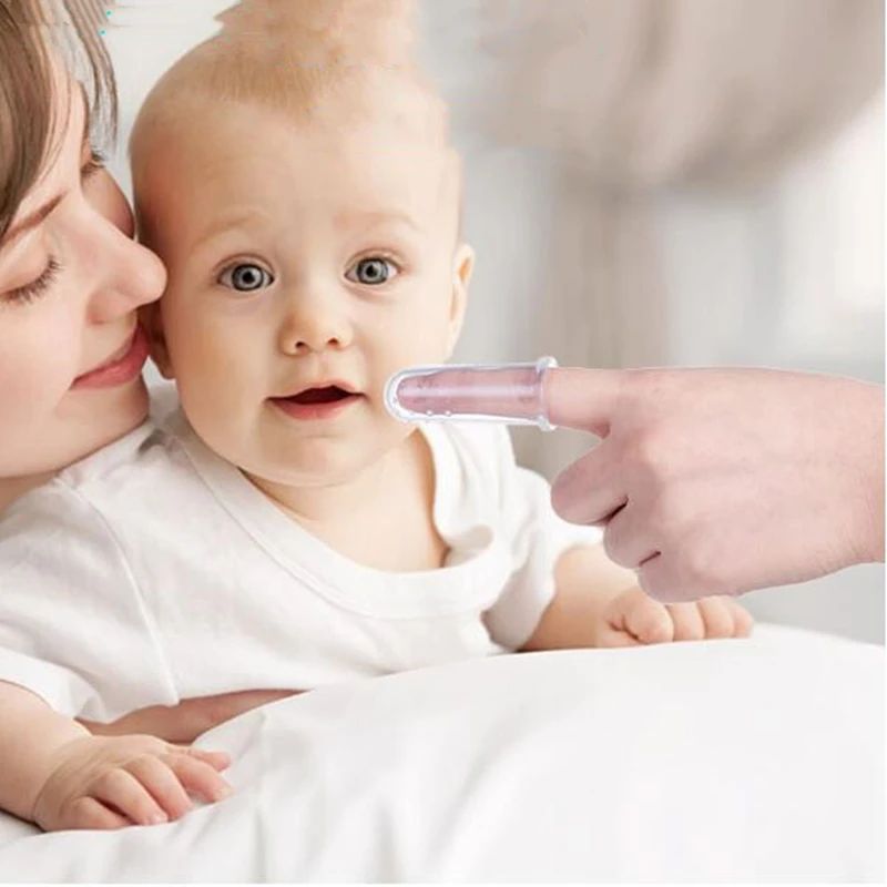 

1pc Super Soft Finger Brush baby silicone transparent Toothbrush protecting babyteeth Breath Dental care baby cleaning tool