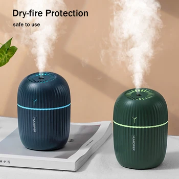 

200ml Portable Humidifier Air Purifier with 7 Colors LED Night Light 2 Adjustable Mist Modes USB Mist Humidifier for Travel Home