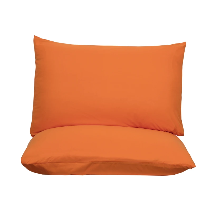1 pair pillow case solid color polyester pillow cover 50*70cm|Pillow Case| - AliExpress
