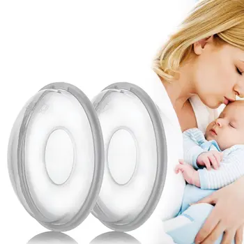 

2pc Silica Gel Collection Cover Baby Feeding Breast Milk Collector Soft Postpartum Nipple Suction Container Reusable Nursing Pad
