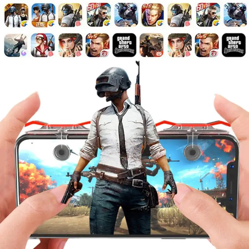 

Baseus Gamepad Joystick For PUBG Joypad Trigger Fire Button Aim L1 R1 Key Shooter Controller For PUBG IPad Mobile Phone Game Pad