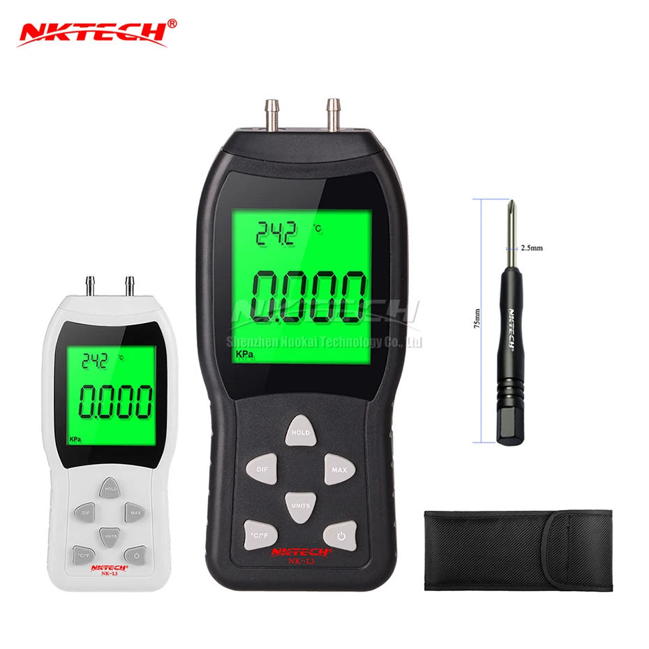 Цифровой манометр NKTECH NK L3 дифференциальное давление воздуха 3PSI ЖК дисплей