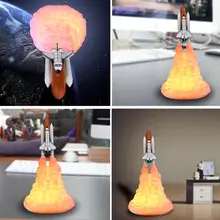 3D печать Космический Шаттл лампа перезаряжаемый прикроватный ночной Светильник для спальни Декор
