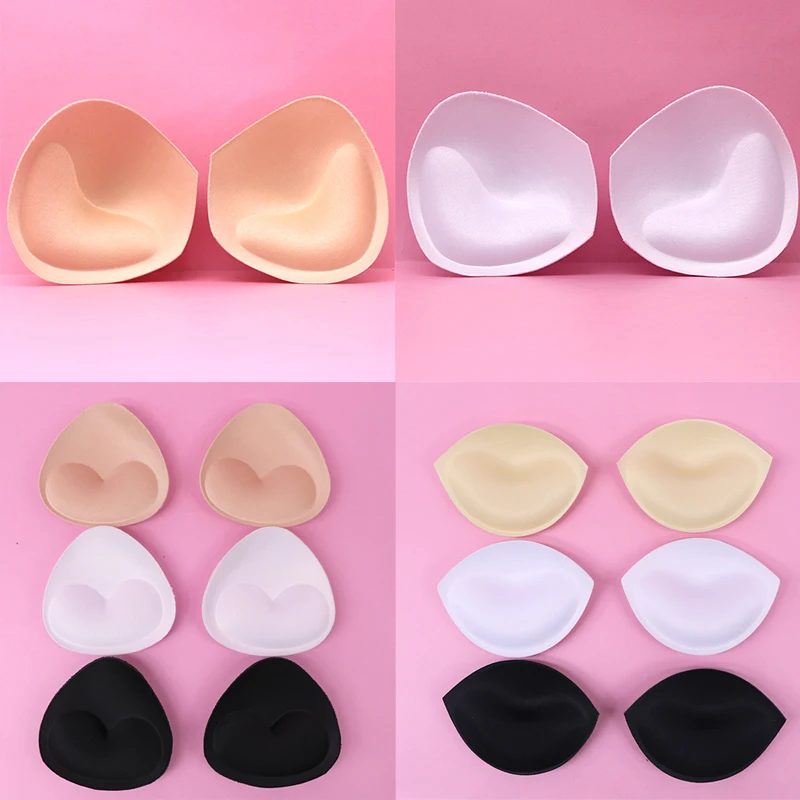 

4pcs 2pair Sponge Push Up Bra Pads for Women Invisible Insert Swimsuit Bikini Breast Enhancers Chest Cup Pads Bra Accessories