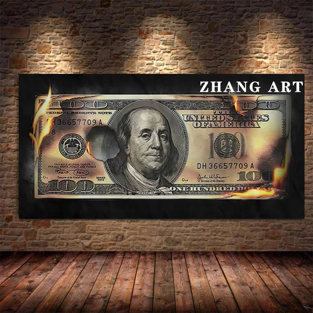 American Paper Ticket Dollar Poster Cool Style Picture Canvas Painting Print Cuadros Wall Art Modern Home Room Decor Frameless 9