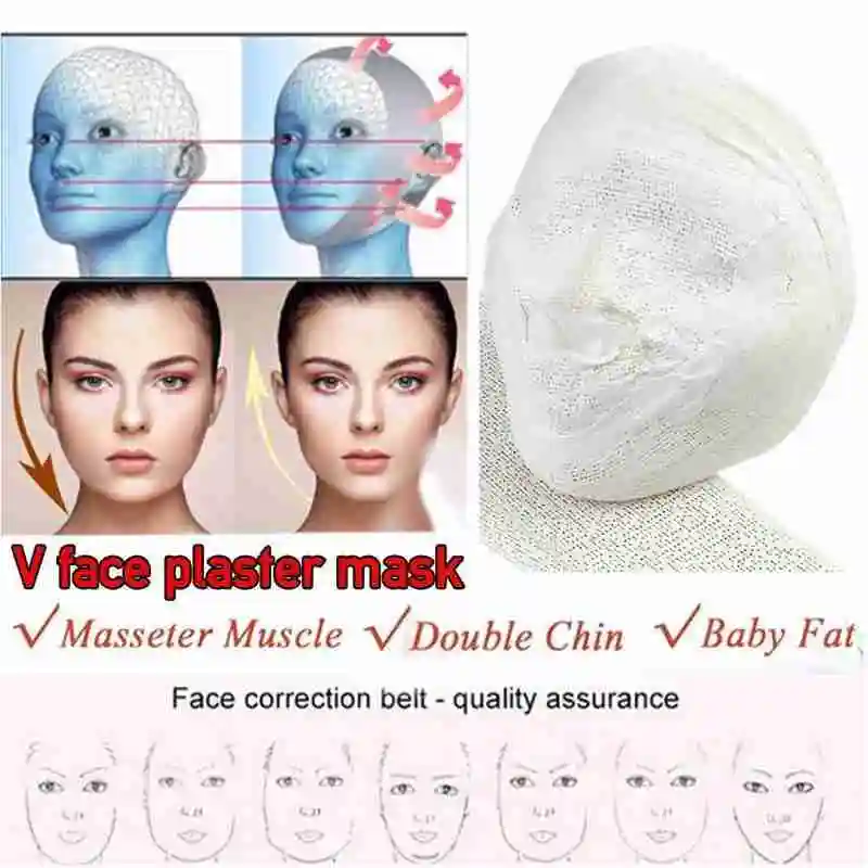 5 Pcs Mask V Face Renewing Plaster Bandage Roll Tightening Management Skin |
