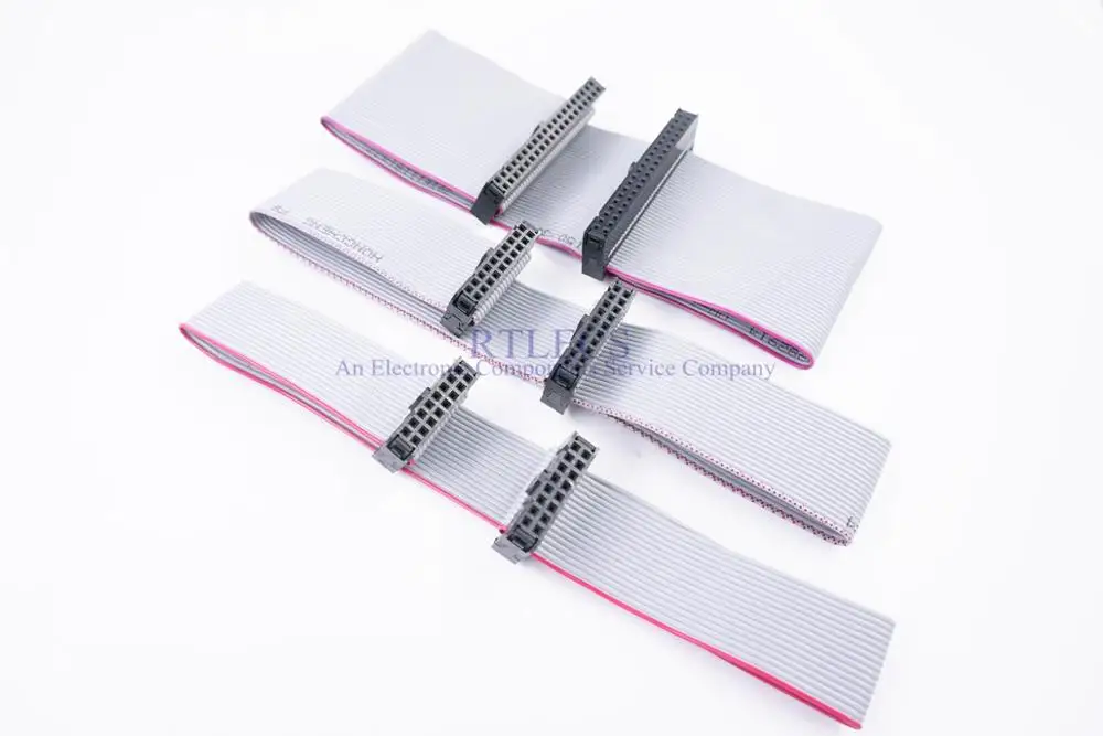 

2 pcs Flat Ribbon IDC Cable Assembly 2.54 mm 6 8 10 14 16 20 26 34 40 50 60 64 Pin JTAG ISP DOWNLOAD CABLE For IDC Box Header
