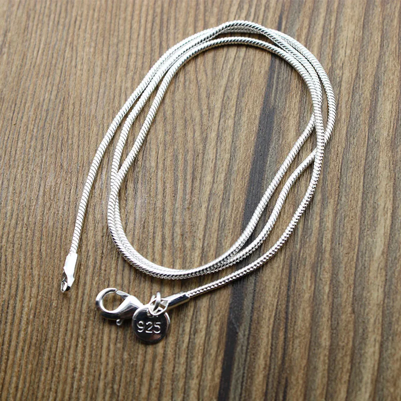10pcs/lot 2mm Silver Color Snake Chain with Clasp Necklace Chains for Jewelry Making Pendant DIY Findings Z555 | Украшения и