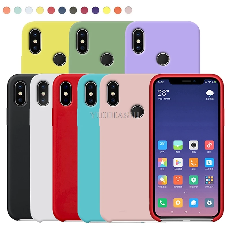 Официальный жидкий силиконовый чехол для телефона для Xiaomi Redmi Примечание 7 8 9, 6 комплектов/партия, 5 K20 Pro 5 Plus 4X 6A для Xiaomi 9 8 SE A2 A3 Lite S2 крышка