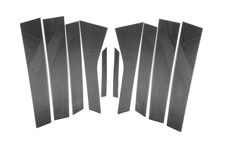 01-100% Real carbon fiber,Free Shipping Carbon Fiber Auto Door B-Pillars Side Window Covers Trims Car Parts for Porsche Cayenne