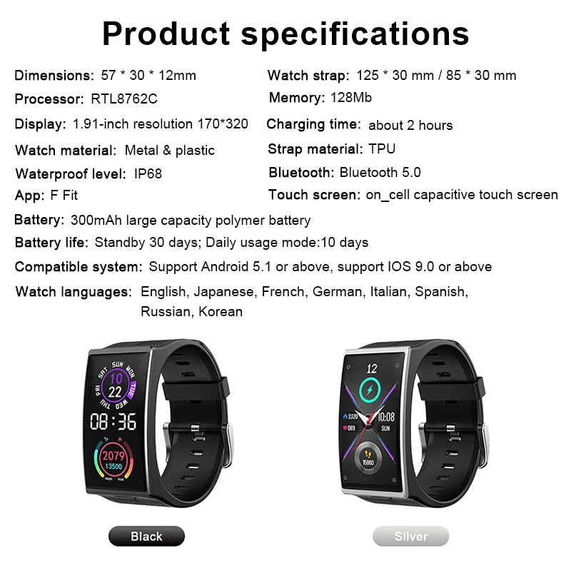 TICWRIS GTX Men Smart Watch Waterproof Fitness Tracker Blood Pressure Message Reminder Bluetooth IOS Android Sports Smartwatch 5