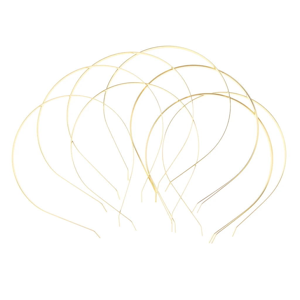 10 Pieces Plain Metal Headbands for Craft DIY Cat Ear Headband Floral Headpiece