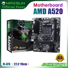MAXSUN Full New Motherboard AMD A520M RAM DDR4 M.2 USB3.2 STAT 3.0 Support R3 R5 R7 R9 Desktop AM4  CPU Socket  For Desktop