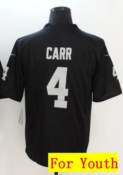 Все сшитые мужские wo Мужские Молодежные Дети Окленд Дерек Карр 4 Amari Cooper 89 Джерси - Цвет: As photo